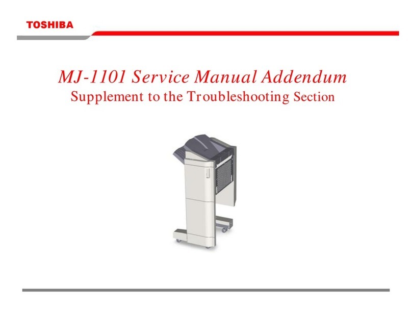 Toshiba MJ-1101 Installation and operating instructions