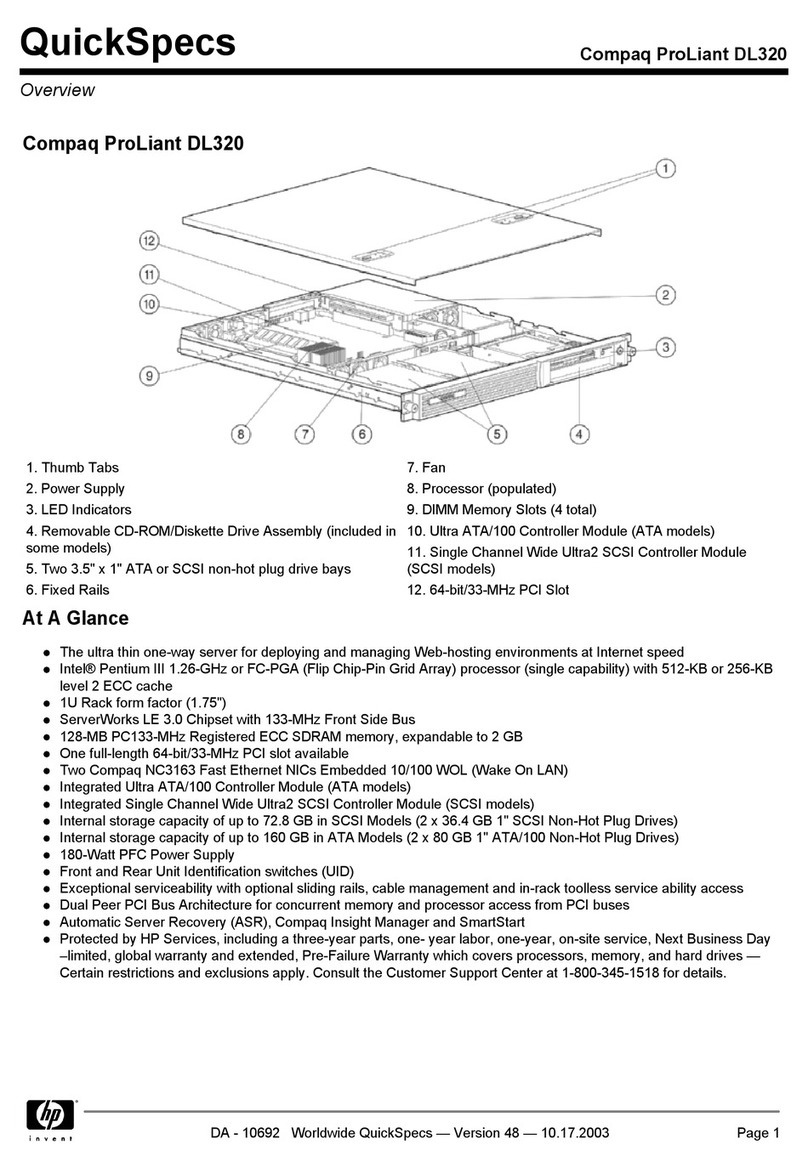 HP DL320 - ProLiant - G3 User instructions