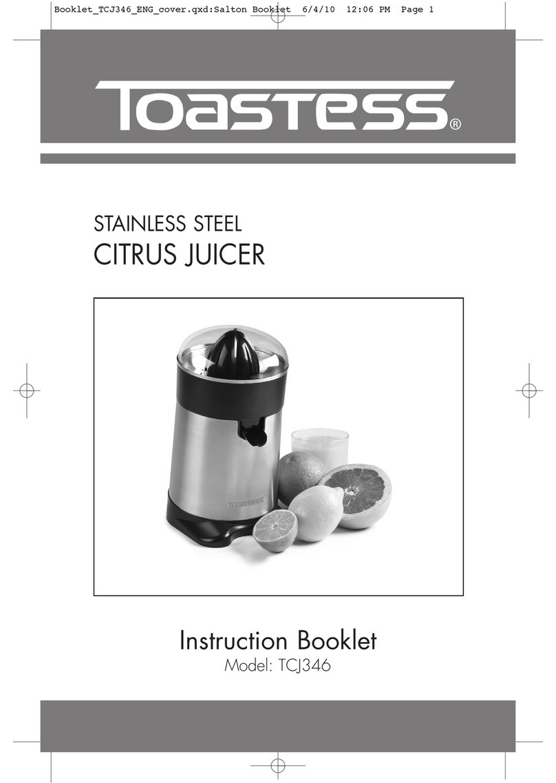 Toastess TCJ346 Instruction booklet