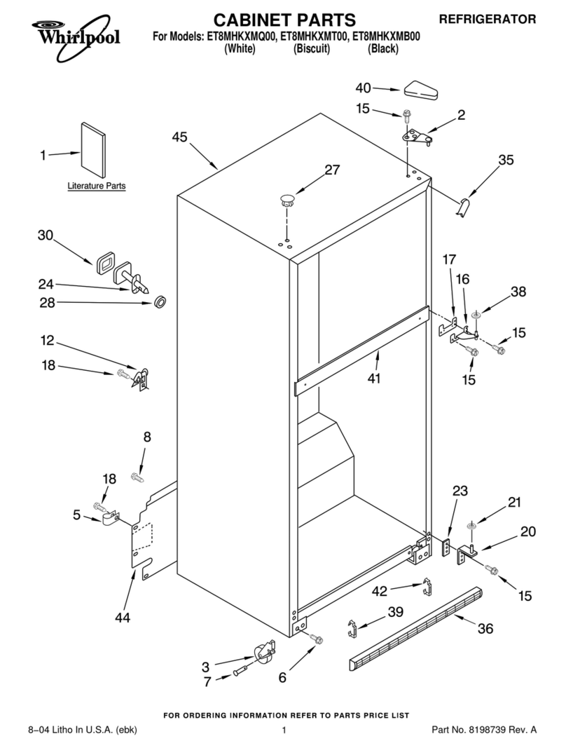 Whirlpool ET8MHKXMT00 cabinet parts