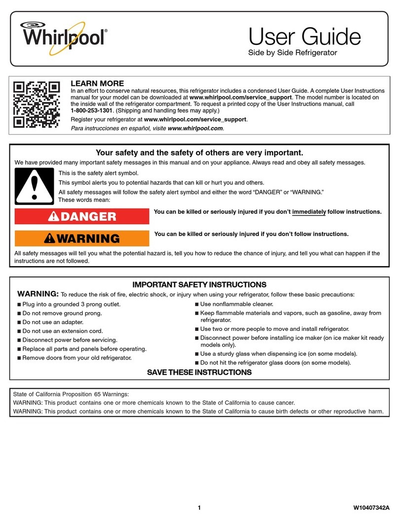 Whirlpool W10407342A1 user guide