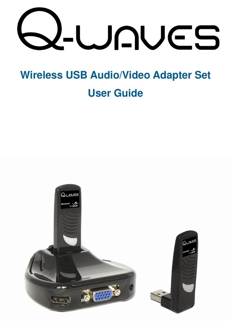 Q-Waves Wireless USB Audio/Video Adapter Set user guide