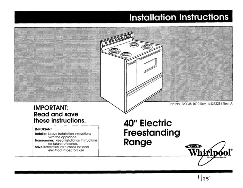 Whirlpool 220038-1010 User manual