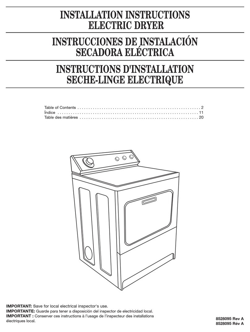 Whirlpool 8528095 REV A User manual