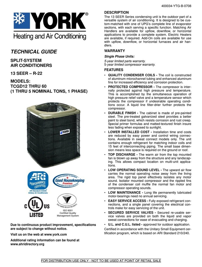 York TCGD12 S21S2H Technical guide