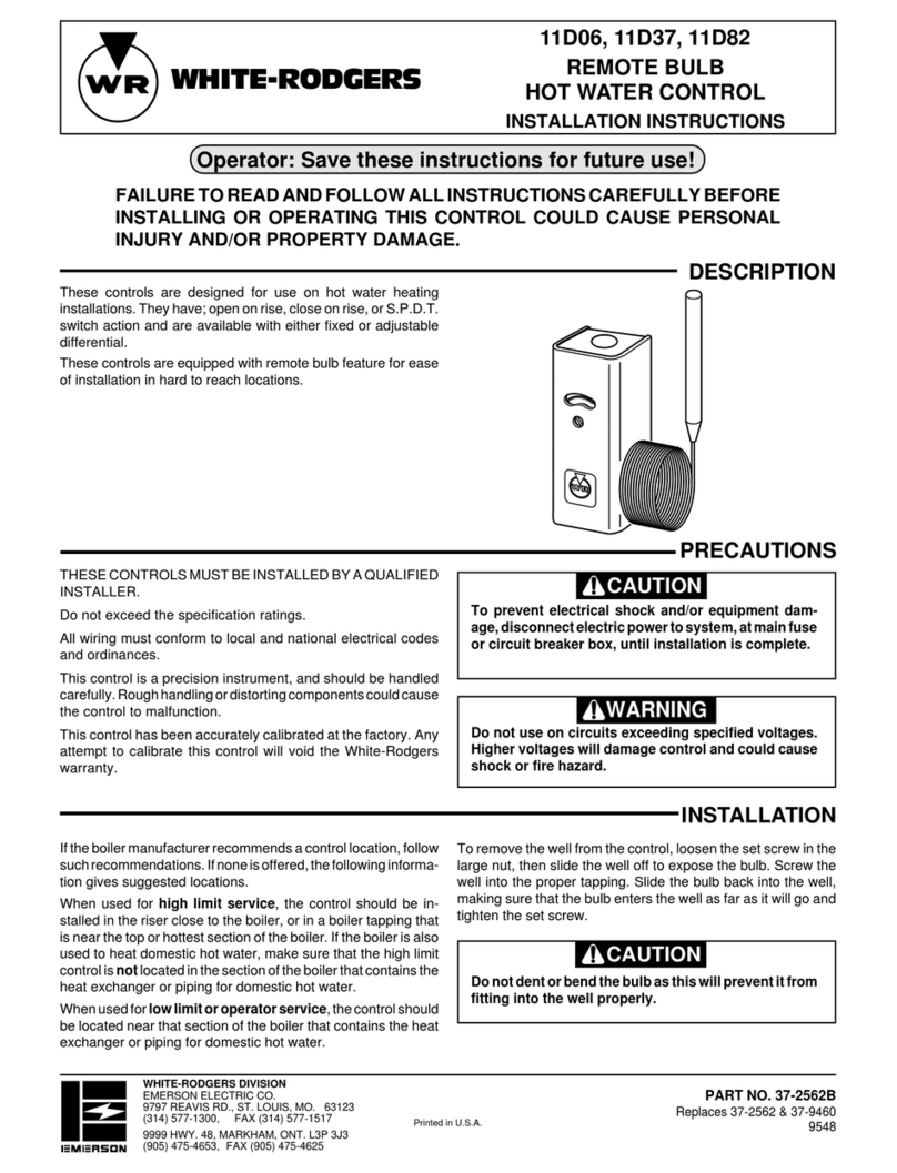 White Rodgers 11D82 installation instructions White Rodgers 11D82 installation instructions