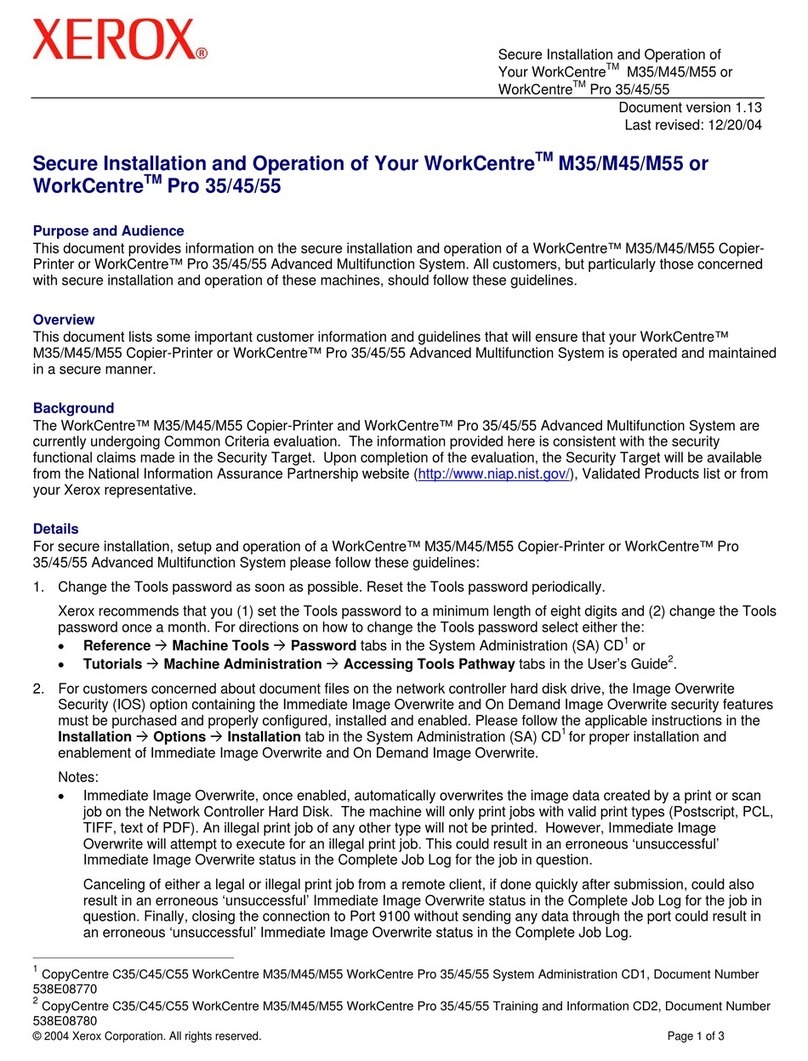 Xerox WorkCentre M55 Owner's manual