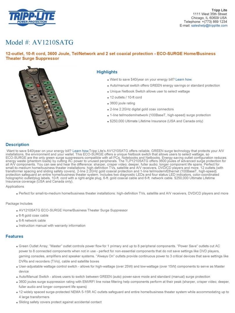 Tripp Lite AV1210SATG Configuration guide