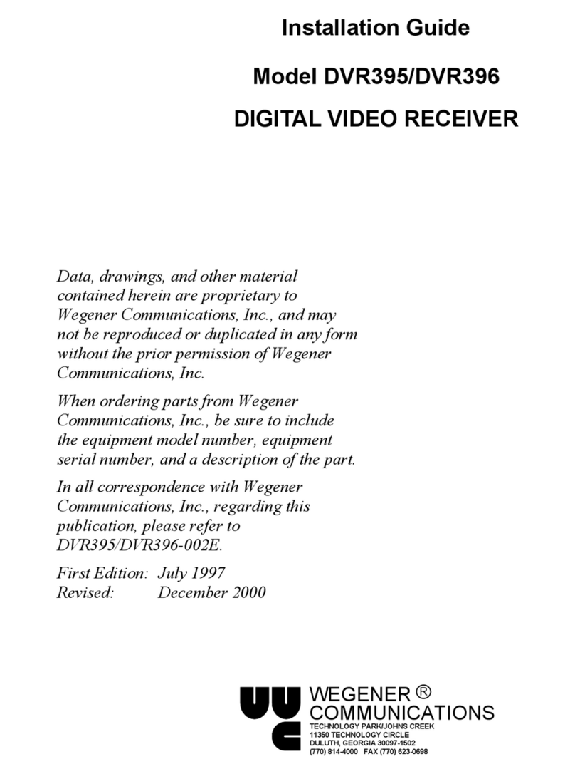 Wegener DVR396 installation guide