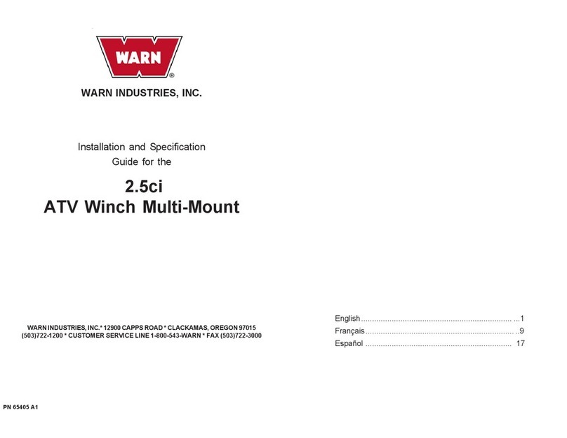 Warn Industries ATV Winch Multi-Mount 2.5ci Installation and specification guide