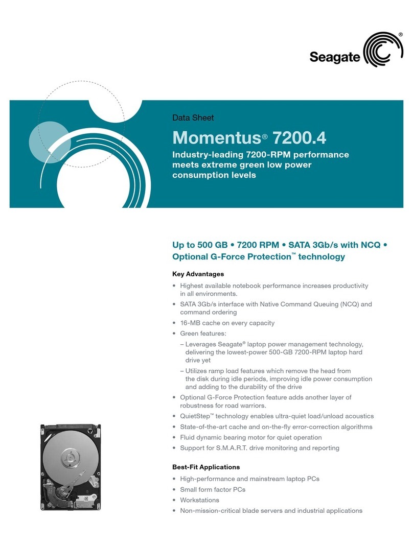 Seagate ST9500420AS - Momentus 7200.4 500 GB Hard... User manual