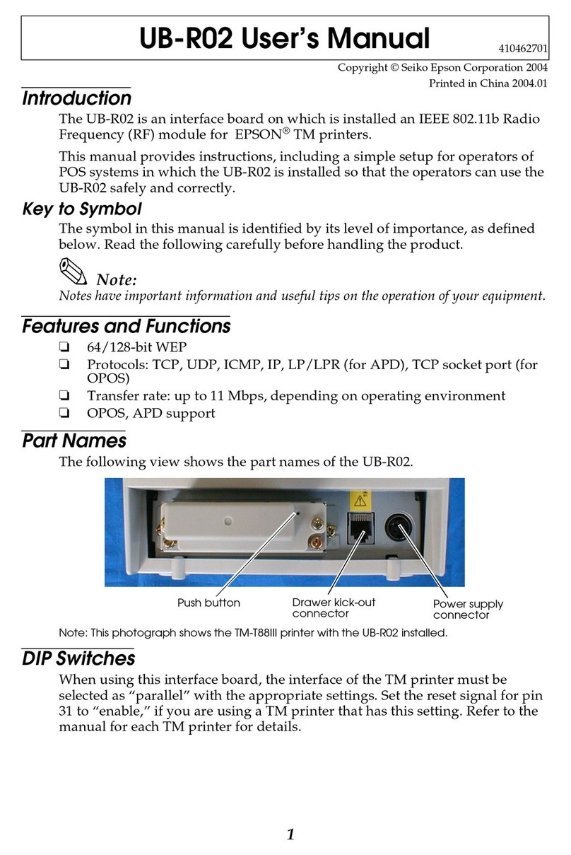 Seiko UB-R02 user manual