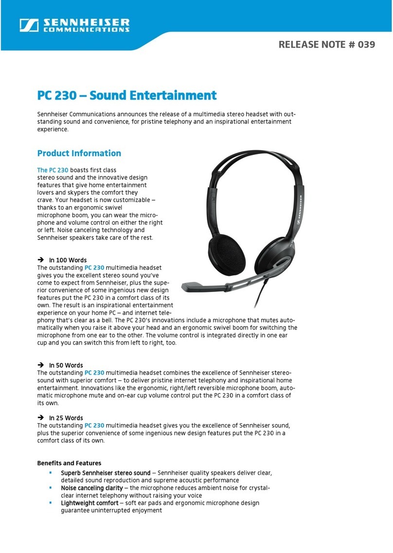 Sennheiser PC 230 Product information