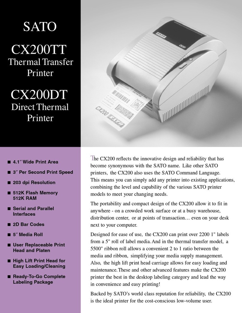 SATO CX200TT Installation guide