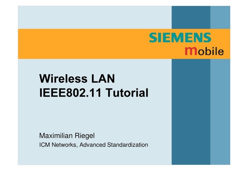 Siemens IEEE802.11 Operation instructions