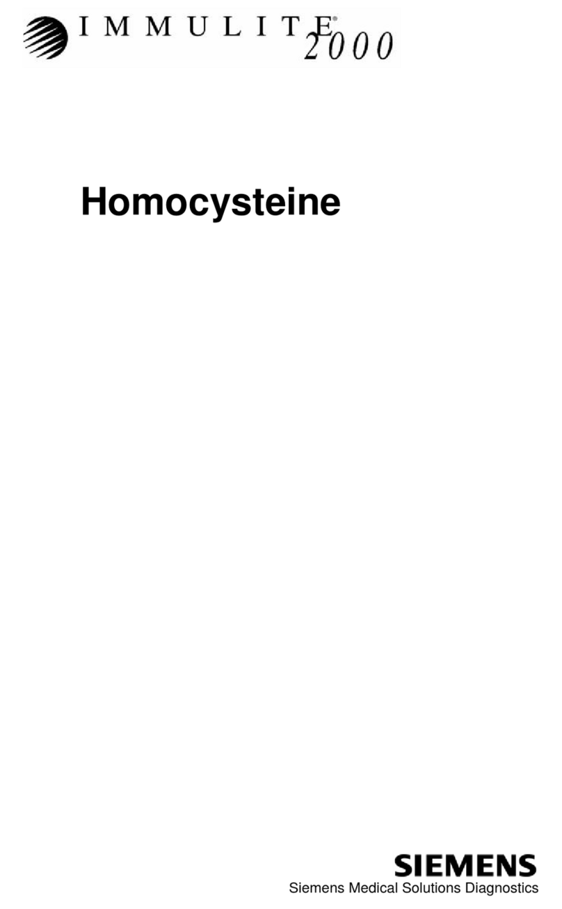 Siemens Immulite Homocysteine 2000 User manual Siemens Immulite Homocysteine 2000 User manual