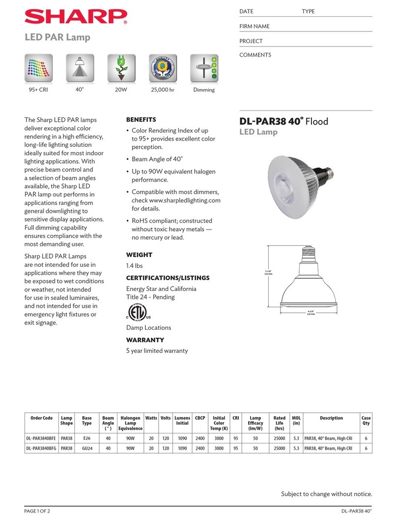 Sharp DL-PAR38 Features & benefits