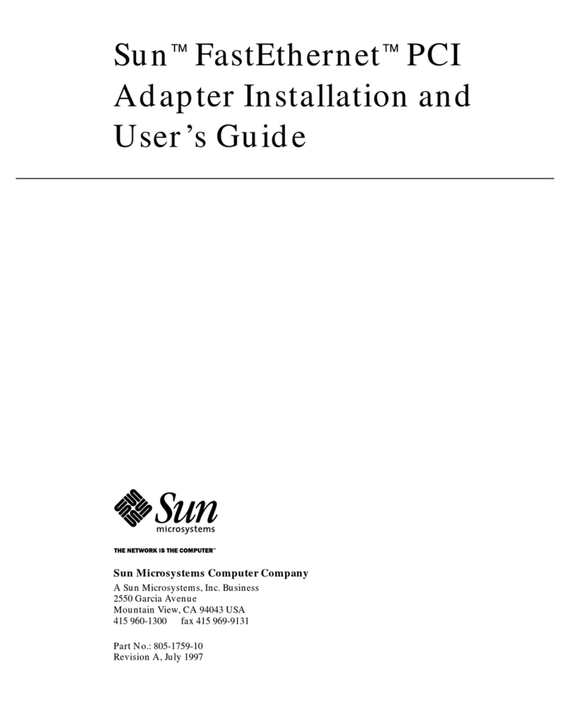 Sun Microsystems Sun FastEthernet PCI Adapter User manual
