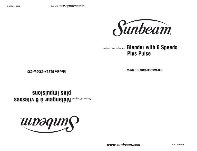 Sunbeam BLSBX-3350W-033 instruction manual
