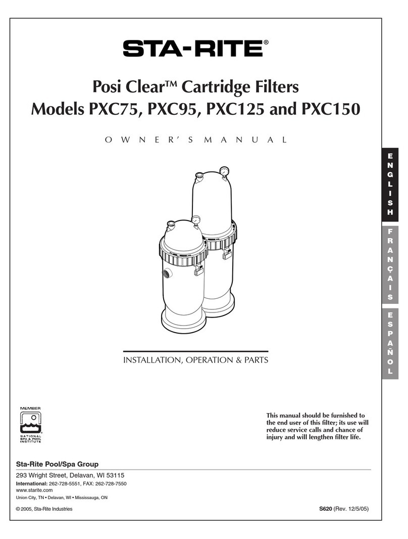 STA-RITE Posi Clear PXC95 User manual