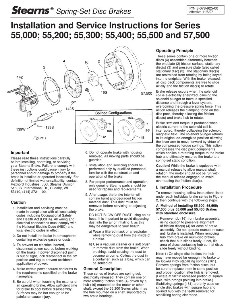 Stearns 57,500 Series Quick guide