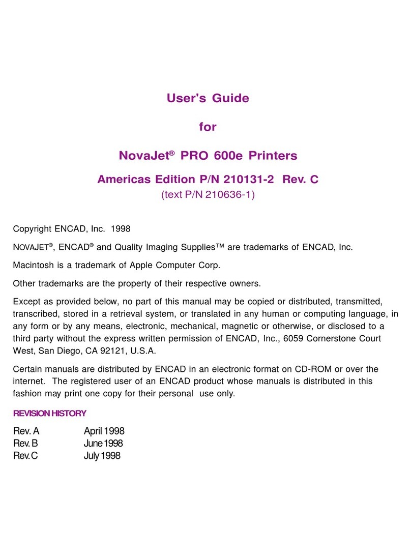 ENCAD NovaJet PRO 600e User manual