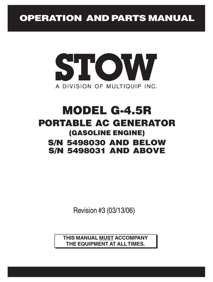 Stow G-4.5R Operation and parts manual