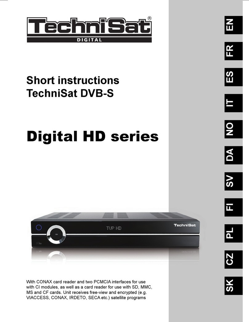 TechniSat DVB-S HD series Short instructions TechniSat DVB-S HD series Short instructions