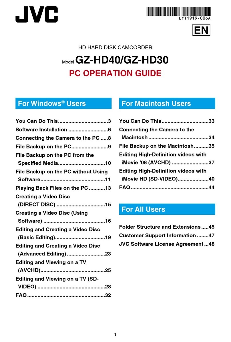 JVC GZ-HD40 - Everio Camcorder - 1080p User manual JVC GZ-HD40 - Everio Camcorder - 1080p User manual