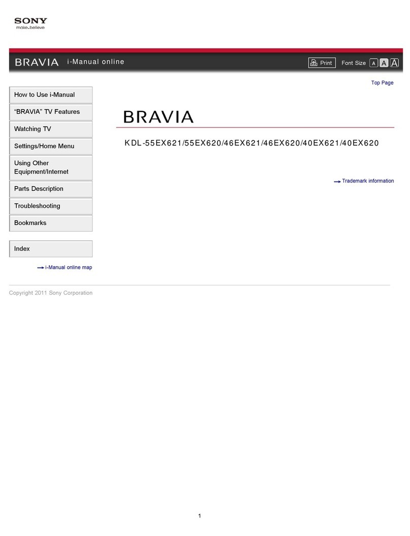 Sony BRAVIA KDL-40EX621 User manual