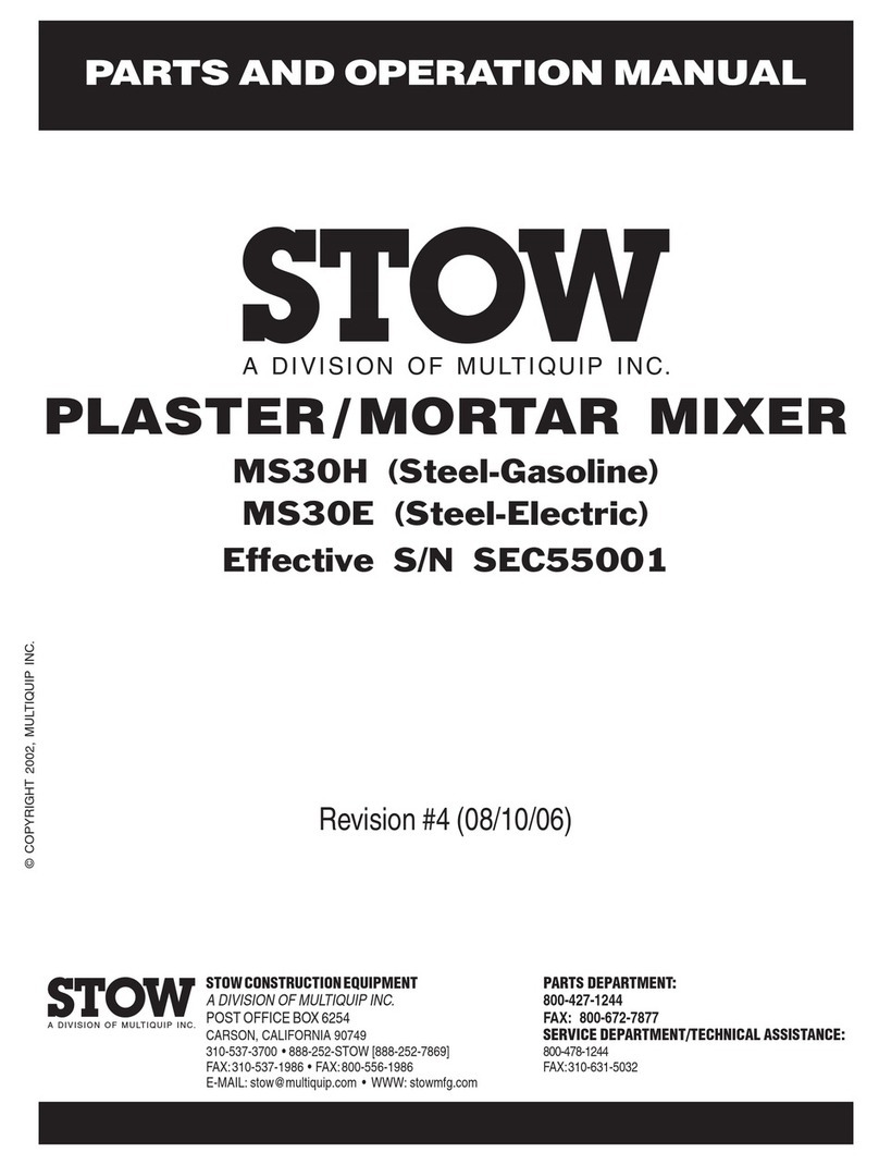 Stow MS30H Parts and operation manual