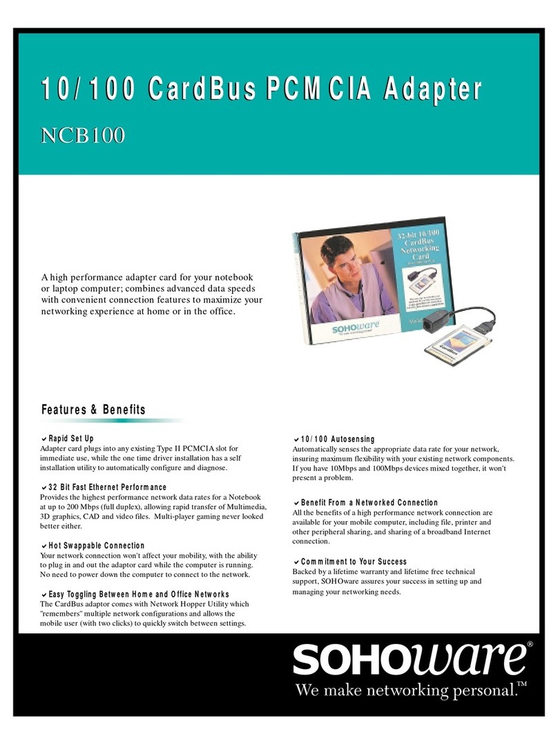 Soho NCB100 Features & benefits