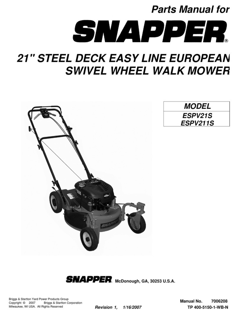 Snapper Easy Line ESPV21S User manual