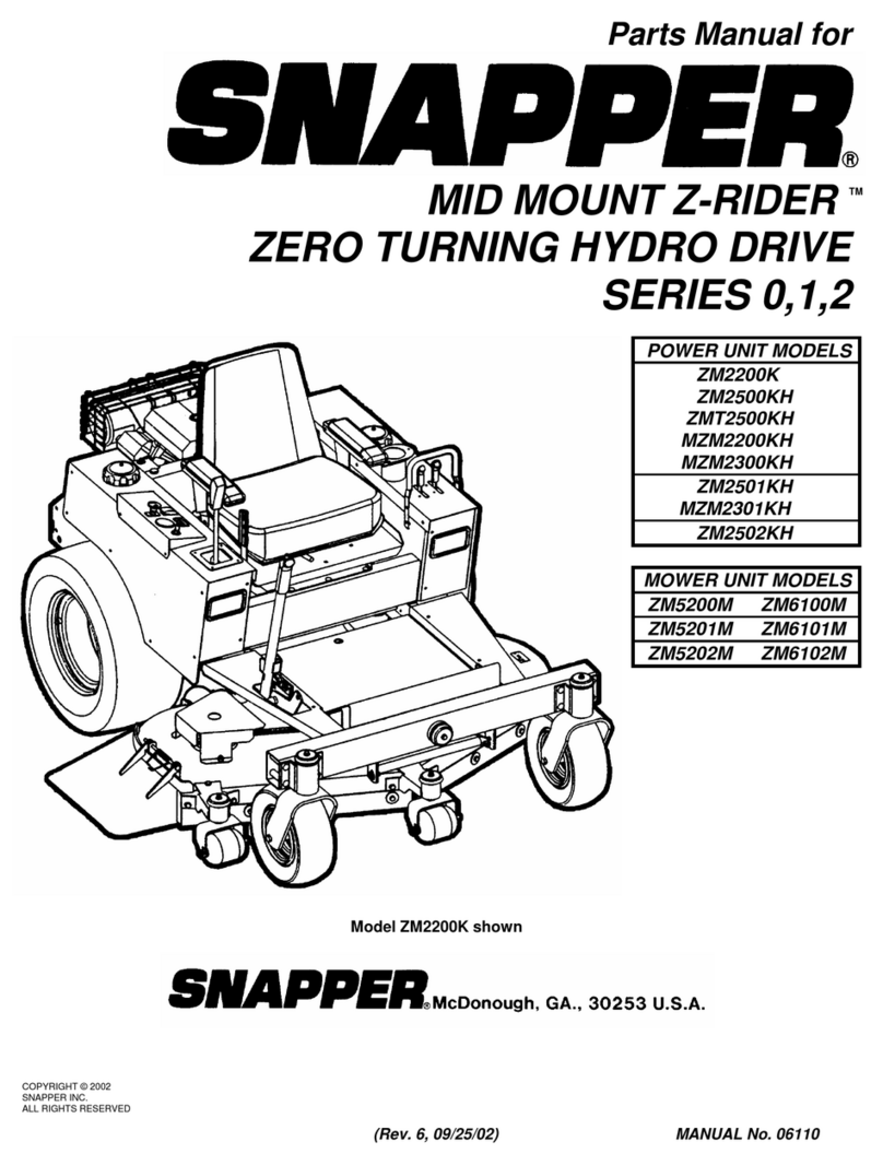 Snapper Z-RIDER ZM2200K User manual