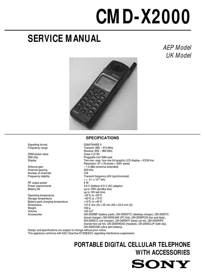 Sony CMD-X2000 User manual