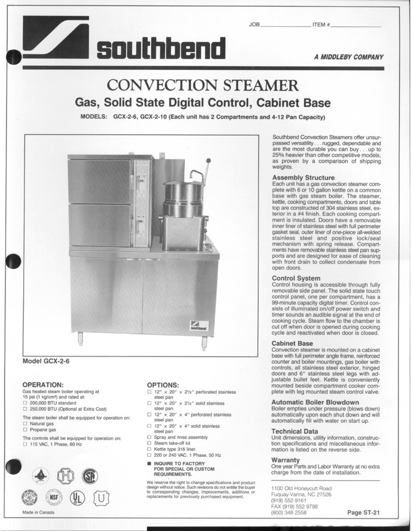 Southbend GCX-2-6 specification