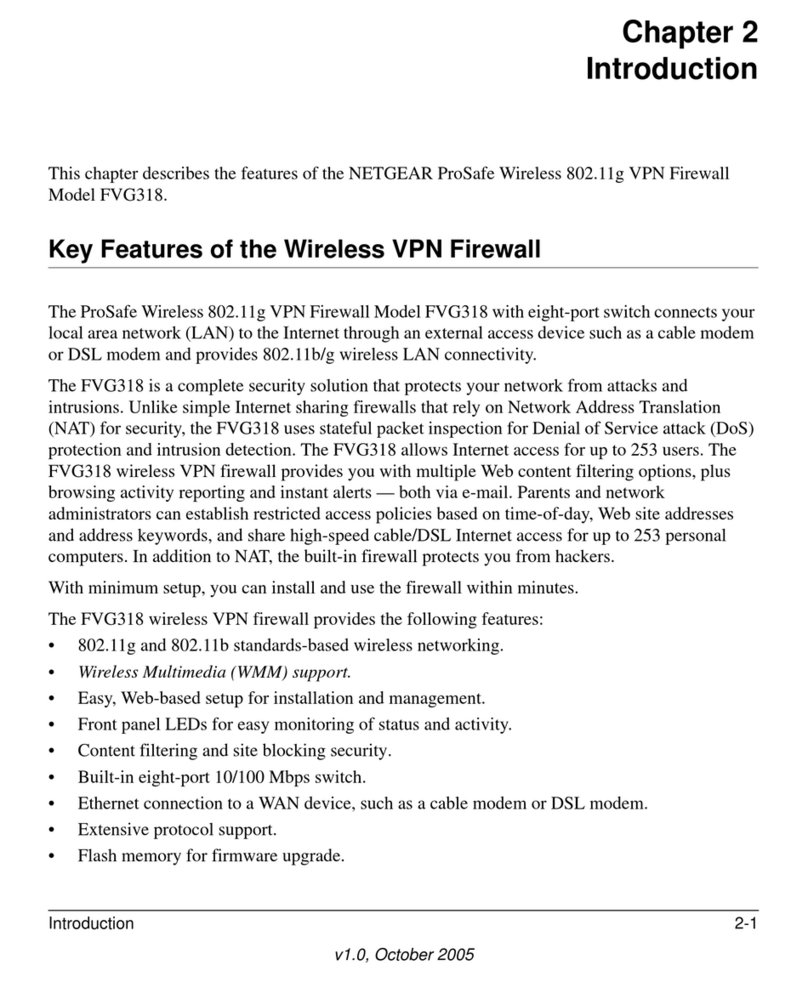 NETGEAR FVG318 - ProSafe 802.11g Wireless VPN Firewall 8... Specification sheet