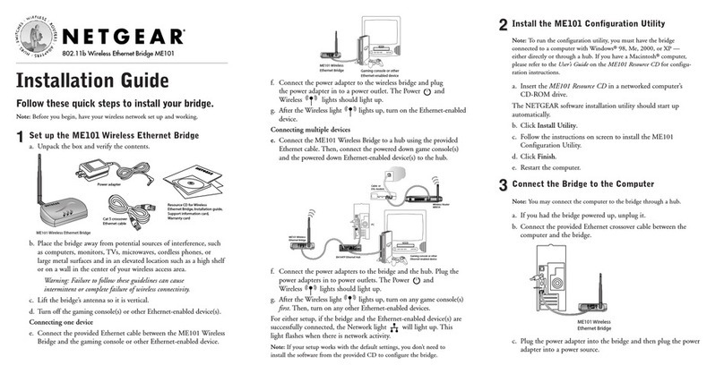 NETGEAR ME101 - Wireless EN Bridge Network Converter User manual