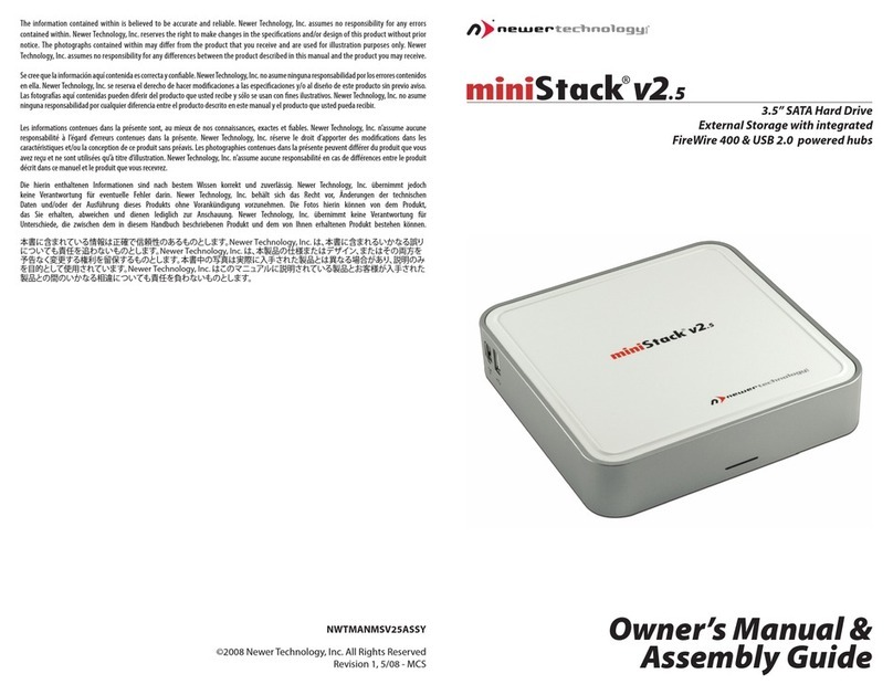 Newer Technology miniStack V2.5 Owner's manual & assembly guide Newer Technology miniStack V2.5 Owner's manual & assembly guide
