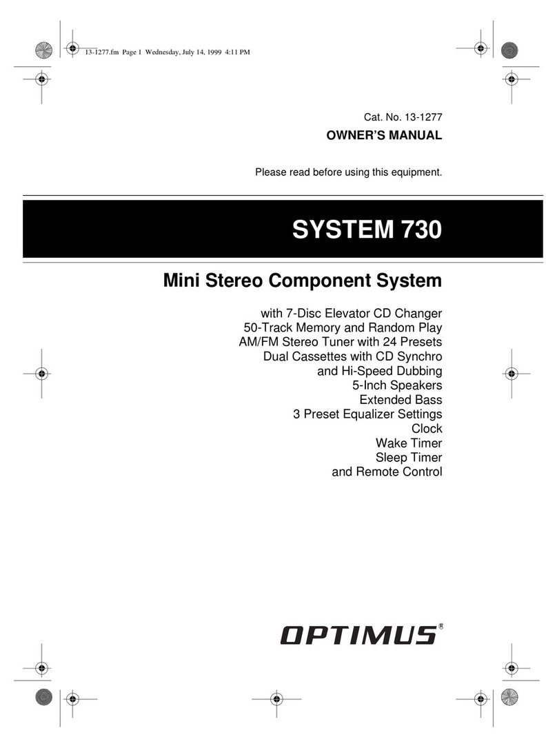 Optimus SYSTEM 730 owner's manual
