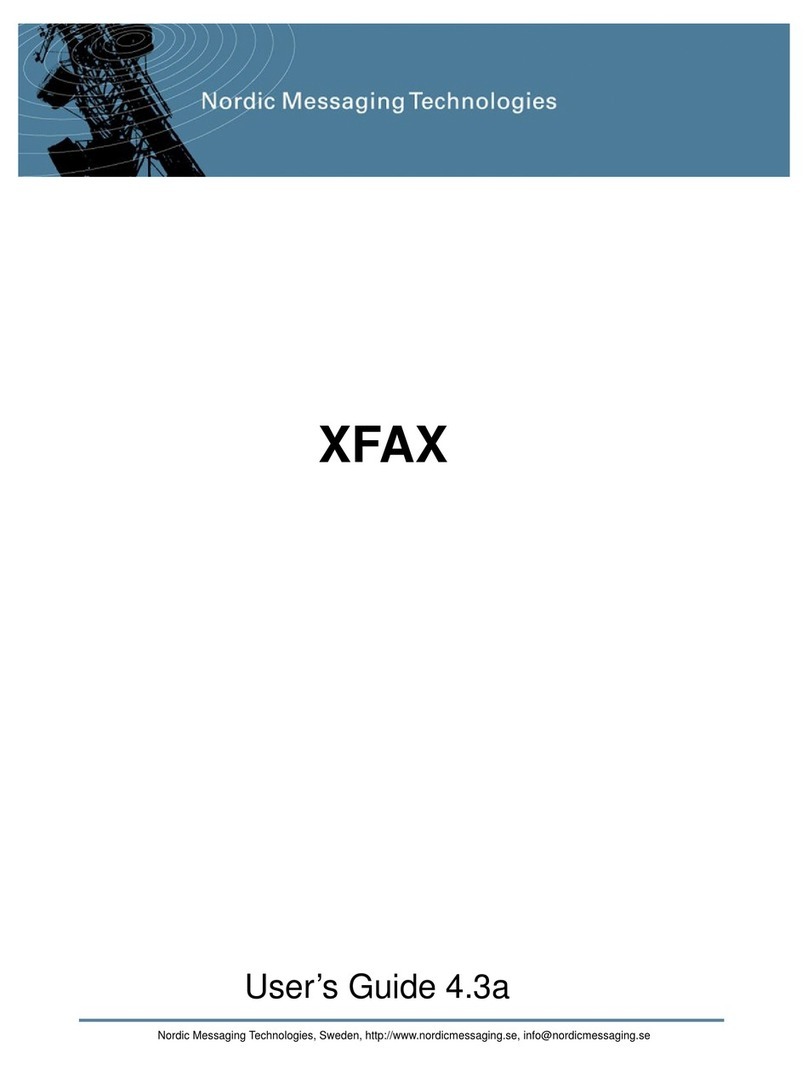 Nordic Messaging Technologies XFAX User manual
