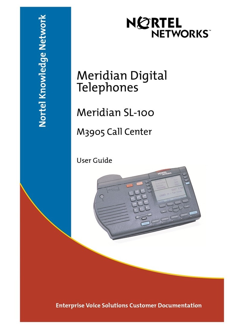 Nortel Meridian SL-100 M3905 User manual Nortel Meridian SL-100 M3905 User manual