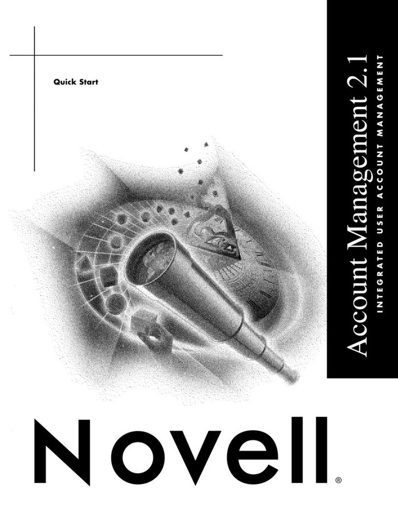 Novell Account Management 2.1 User manual
