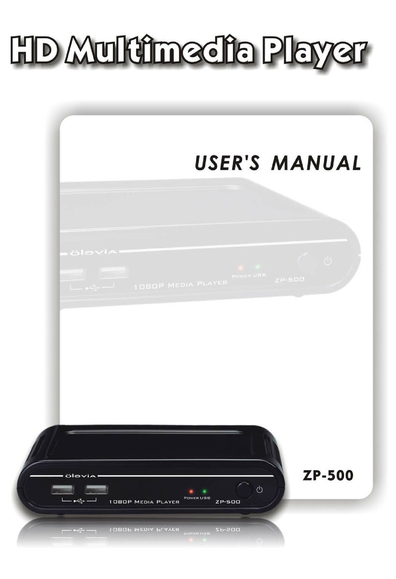 Olevia ZP-500 User manual
