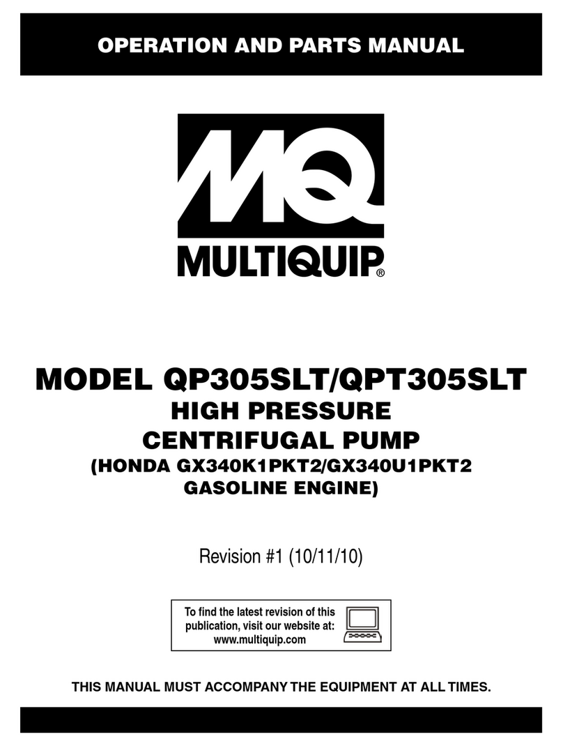 MULTIQUIP QP305SLT Operation and parts manual