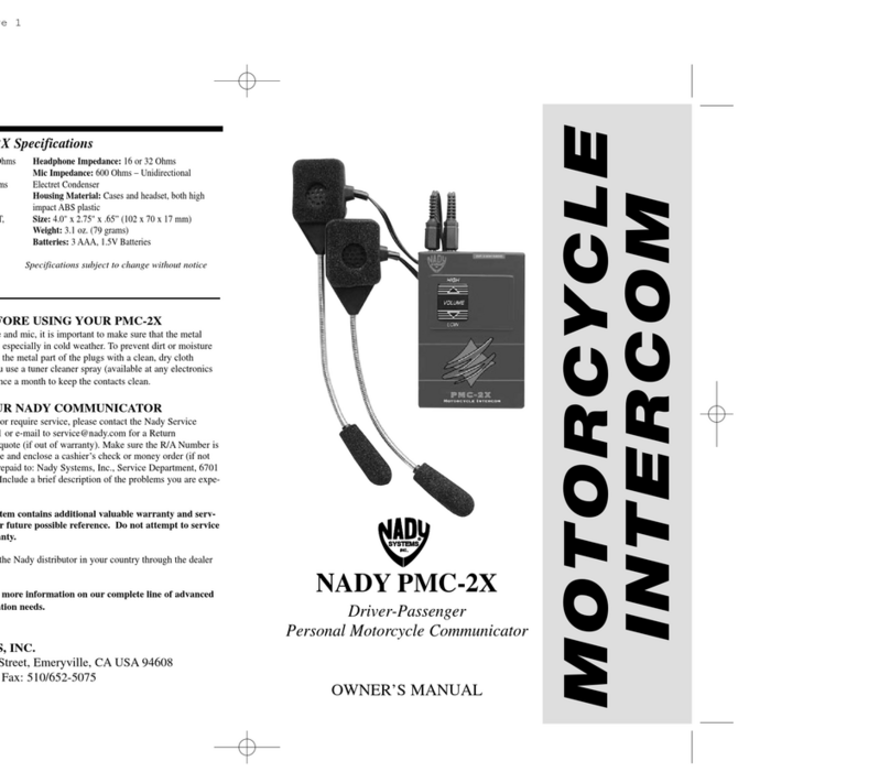 Nady Systems PMC-2X owner's manual
