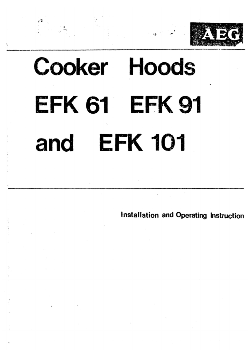 AEG EFK 101 Installation and operating instructions