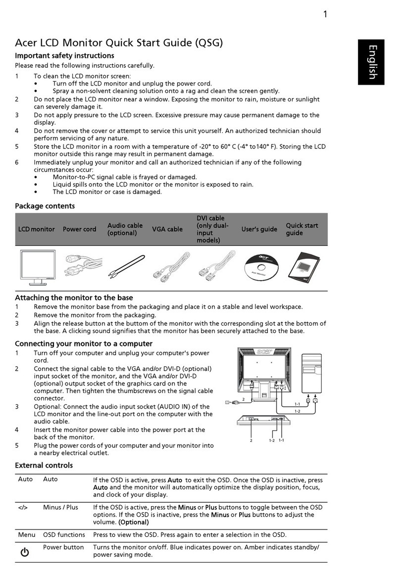 Acer V173 User manual