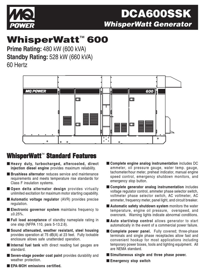 MULTIQUIP Whisperwatt DCA-600SSK Features and specifications