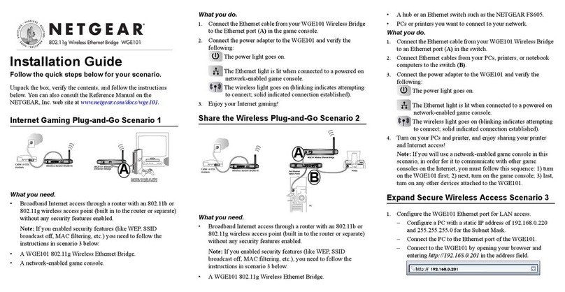 NETGEAR WGE101 User manual NETGEAR WGE101 User manual